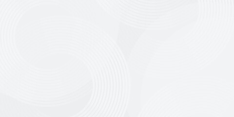 Abstract white glowing geometric lines on gray background. Modern shiny blue circle lines pattern. Futuristic technology concept.