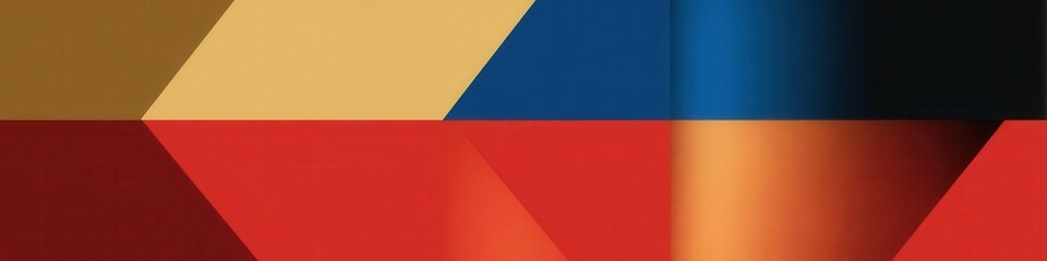 Obraz premium Geometric Color Block Abstract with Textural Gradients