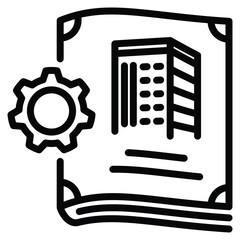 Company Playbook Icon Line Vector Illustration