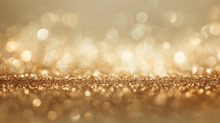 Golden Glitter Bokeh Background Luxurious Sparkle Texture