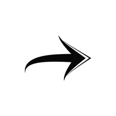 A large black arrow pointing right direction on transparent background illustration