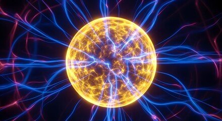 Fototapeta premium Abstract solar energy sphere