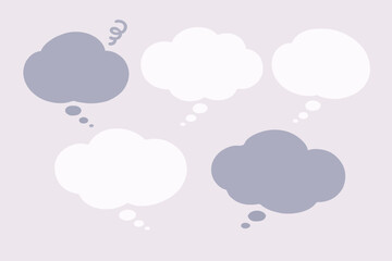 Obraz premium Simple Thought Bubbles Design