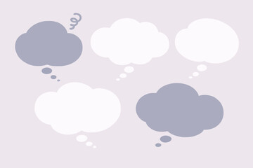 Obraz premium Simple Thought Bubbles Design