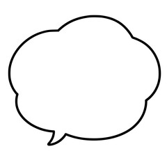 Simple blank speech bubble