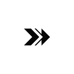 Double Arrow Symbol Pointing Rightward Indicating Direction or Progression