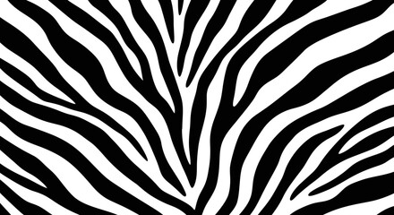 Fototapeta premium Black and white zebra pattern with striped texture.