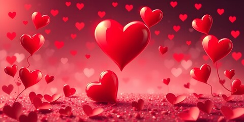 valentine background with hearts