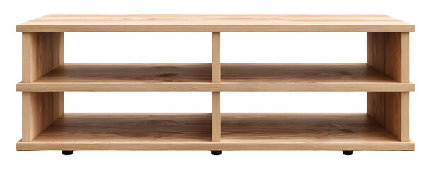 Modern Wooden Display Shelf with Open Storage for Home and Office