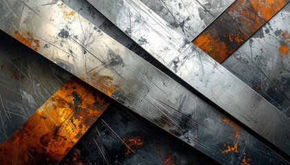 Abstract Metal Texture Background with Rust and Scratches.
