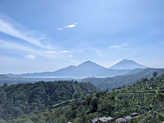 The exoticism of Mount Batur as an icon of calm and refreshing mountain nature tourism in Bali. © ddprasetya