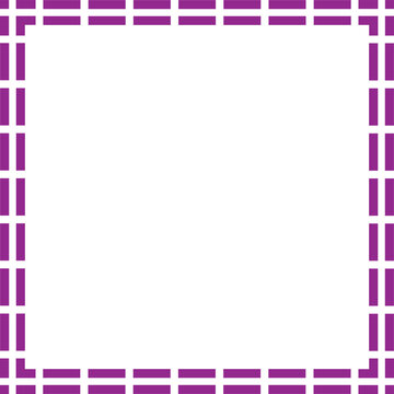 Thick double dashed border frame design