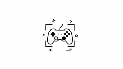 Video Game Controller Icon with Focus Frame. © Refan