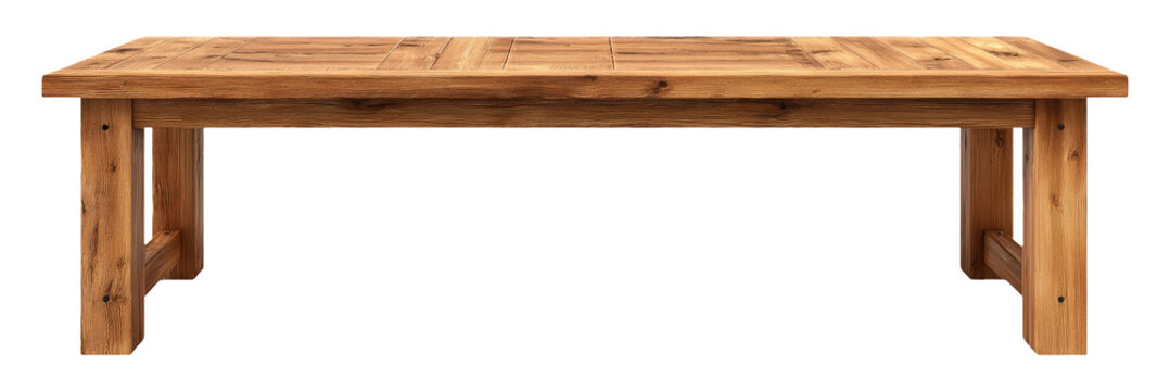 Wooden Table for Home Interior, Rustic Design and Natural Finish