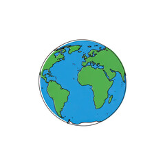 Fototapeta premium Illustration of the earth isolated on transparent background