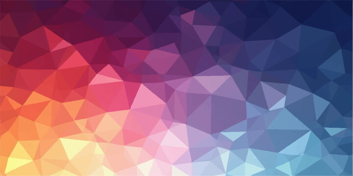 Colorful abstract geometric triangle background with polygon shapes and modern pattern design