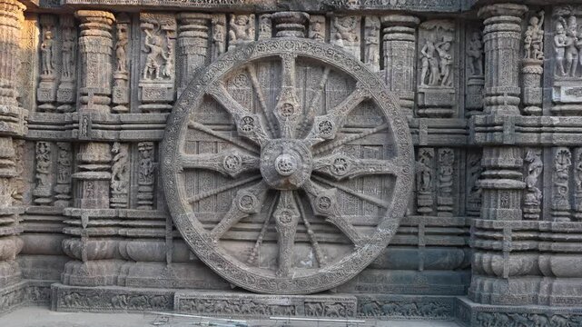 Konark Sun Temple Stone Wheel 4K Video | Ancient Indian Architecture UNESCO Heritage Odisha