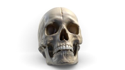 Obraz premium human skull on white background