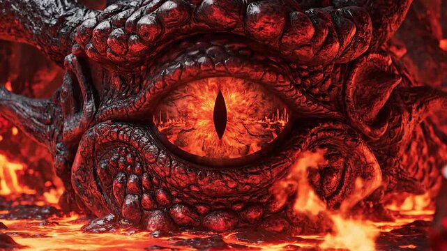 Fiery Dragon Maw in Molten Lava Cavern