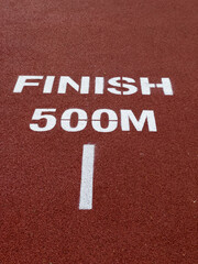 Obraz premium Athlete running track forward as motivation and inspiration