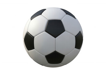 Fototapeta premium Soccer ball with black and white panels isolated on a transparent background