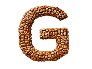 Obraz premium Coffee Bean Letter G 