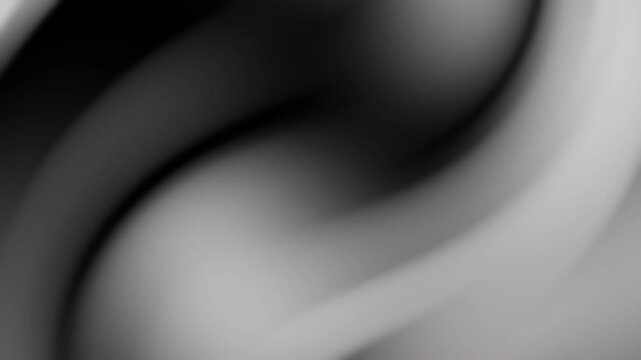 Animated Black Grey Gradient With Abstract black white grayscale blurred flowing shapes pattern suitable for backgrounds, web design, print materials, art projects, and digital presentations.