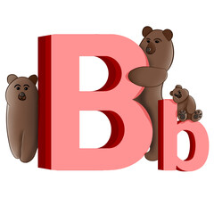 B Is for Bear Alphabet Illustration © Greenalpaca0