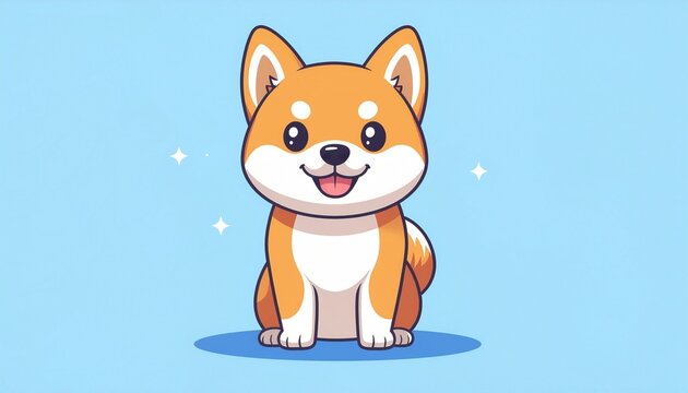 The dog anime cute for cartoon