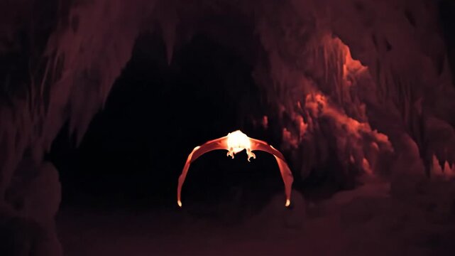 Ghost Bat Navigates Dark Cave in Infrared
