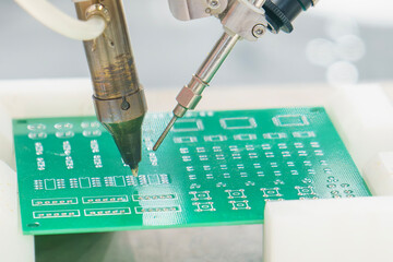 PCB Circuit Board Soldering Robot in Automated Electronics Manufacturing