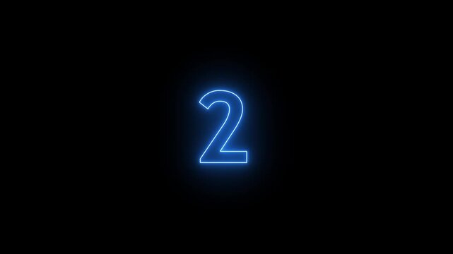 Countdown number sequence for timer and start moment. Numeric countdown for time tracking and event beginning. Digital countdown for race, launch, start and timing control.