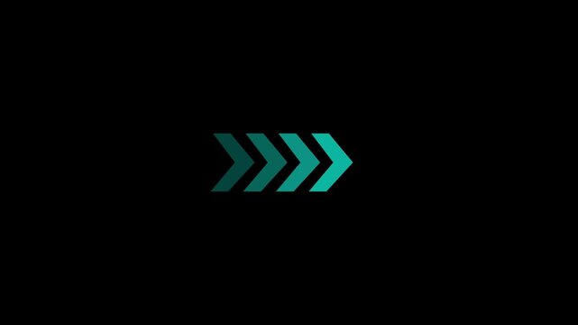 Forward arrow loop animation for navigation and progress flow. Chevron movement for transitions, fast actions, and directional guidance. Motion indicator for scrolling, advancing steps, flow.
