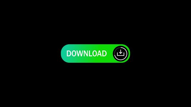 Download button with progress indicator and completion status. Digital download action for files apps and media content. Interactive download control focused on transfer and saving process.