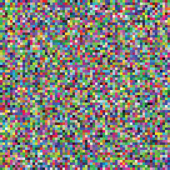 Multi-colored rectangular pixel background. Colorful mosaic pixel art texture. Vector illustration.