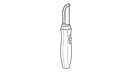 Obraz premium Illustration of a tooth flosser with ergonomic handle design isolated on a white background
