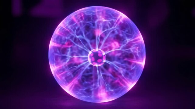 Plasma Ball Electric Energy Discharge Glowing Sphere