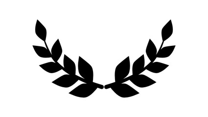 Obraz premium laurel wreath, black isolated silhouette