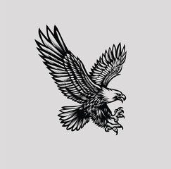 Fototapeta premium flying eagle silhouette