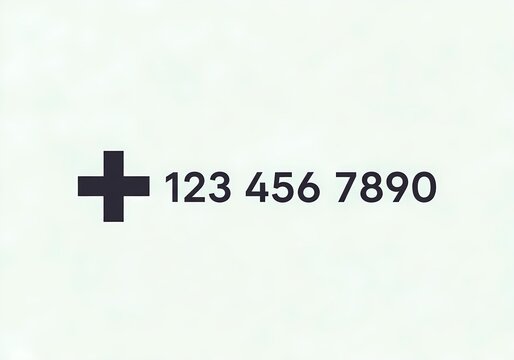 Minimal visual concept illustrating an international phone number format with country code prefix, symbolizing global communication, dialing structure, and cross border connectivity