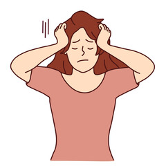 young man with headache