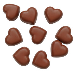 Fototapeta premium Chocolate Hearts Assortment Valentine Gift Love Romance Dessert