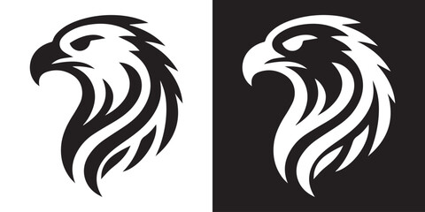 Obraz premium PrintEagle Bird Emblem Black and White Logo Design