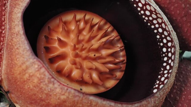 Rafflesia kerrii blooming this flowering plant has the largest flowers in the world and is found in Khao Sok, Surat Thani Province.	