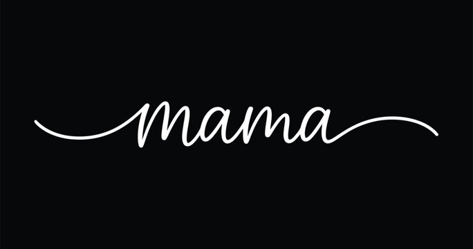 Mama Minimal Handwritten Script Typography