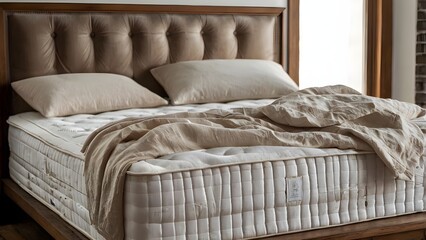 Blank picture frame mockup hanging on green wall in modern interior, minimal wall art display with clean aesthetic for branding, poster design and home decor