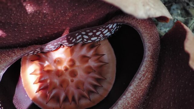 Rafflesia kerrii blooming this flowering plant has the largest flowers in the world and is found in Khao Sok, Surat Thani Province.	