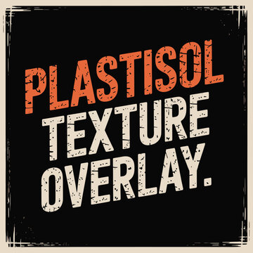 A vintage style plastisol texture overlay design on a black background for screen printing effects