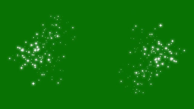 Animated sparkle star line with glowing particles and twinkle effects, retro shine movement and doodle style stars, magical glitter dust burst flowing, cinematic fairy sparkle overlay in clean 4K