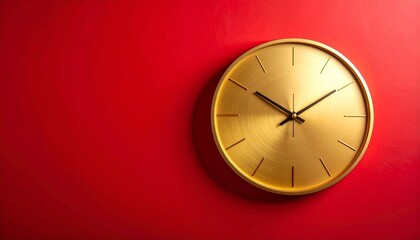 red wall clock